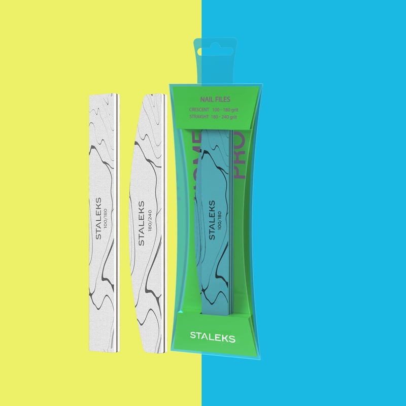 STALEKS HOME PRO Mineral nail files set, 100/180/240 grit (2 pcs)