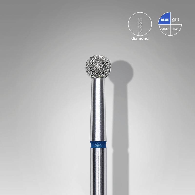 STALEKS EXPERT Diamond nail drill bit ball blue, head diameter 3,5 mm