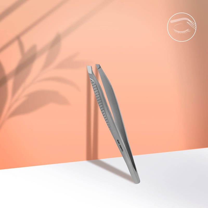 STALEKS CLASSIC 15 TYPE 3 Пінцет для брів широкий скошений