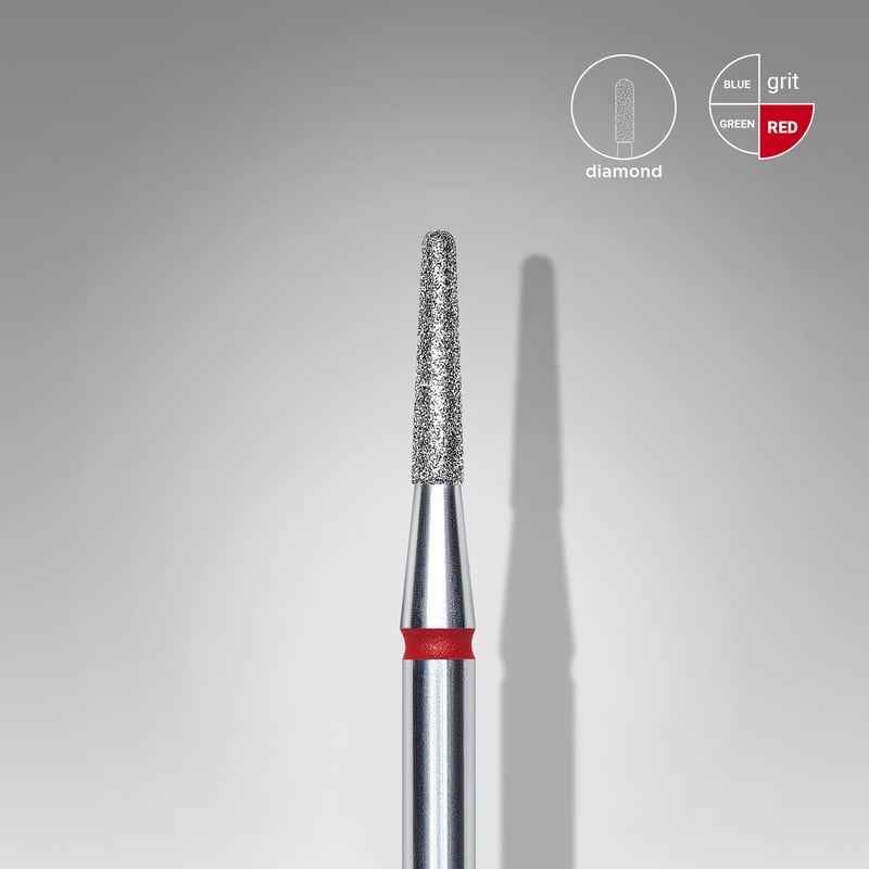 STALEKS EXPERT Fresa diamantada «cono truncado» roja, diámetro 1,8 mm, parte de trabajo 8 mm