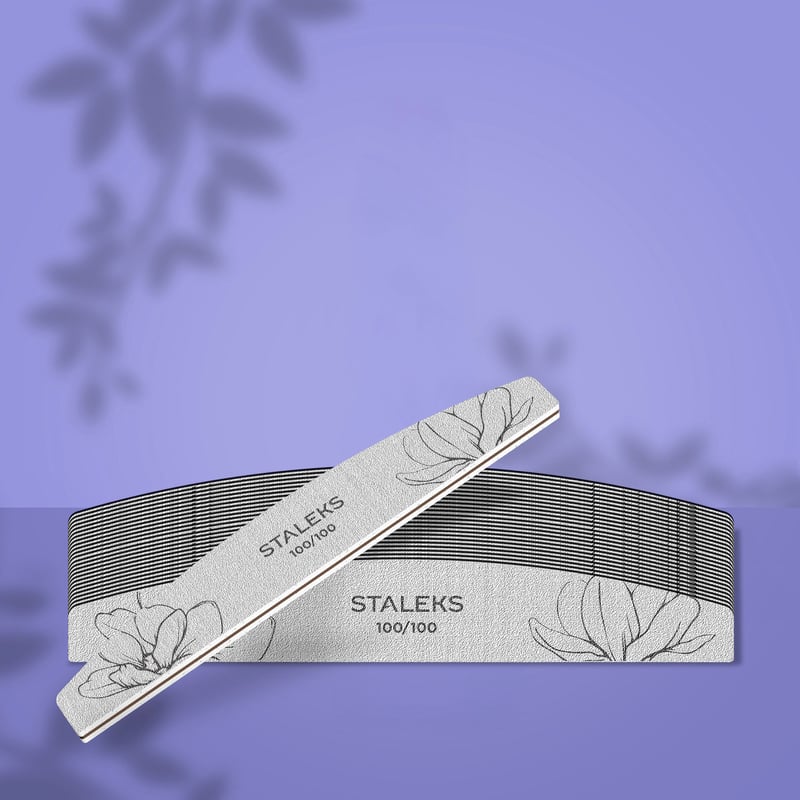 STALEKS EXPERT 40 Lima de uñas mineral media luna, grano 100/100 (25 uds.)