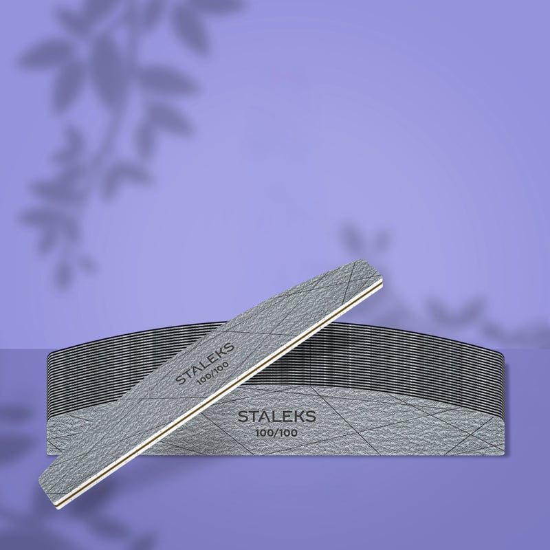 STALEKS SMART 40 Mineral nail file crescent 100/100 grit (25 pcs)