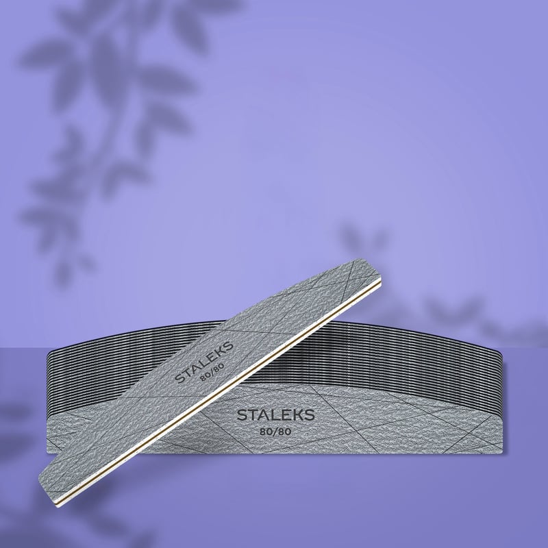 STALEKS SMART 40 Lima mineral para uñas media luna, granularidad (grit) 80/80 (25 uds.)
