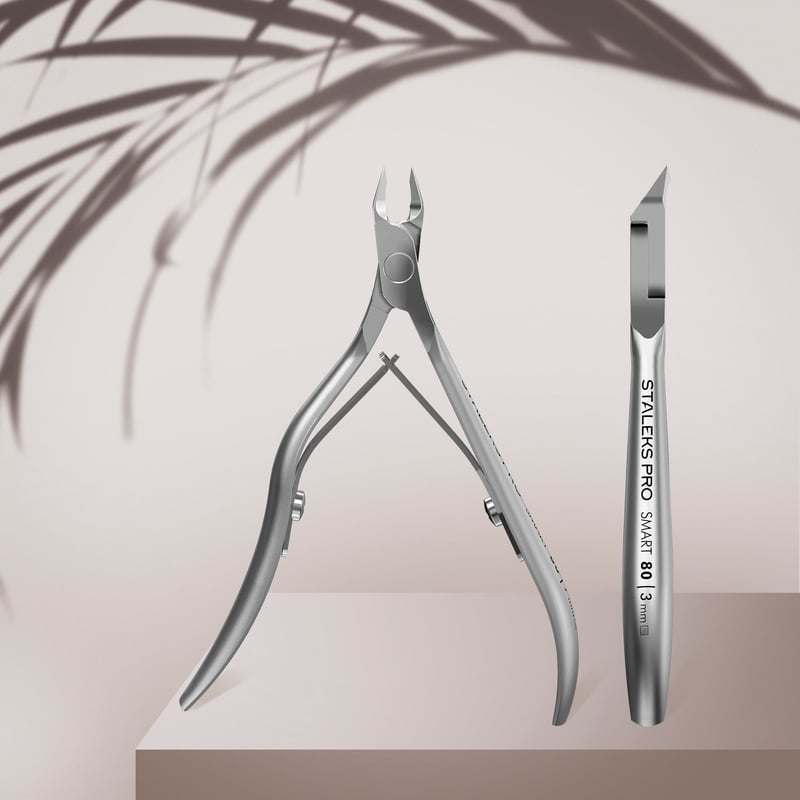 STALEKS SMART 80 Alicates profesionales para la piel, 3 mm