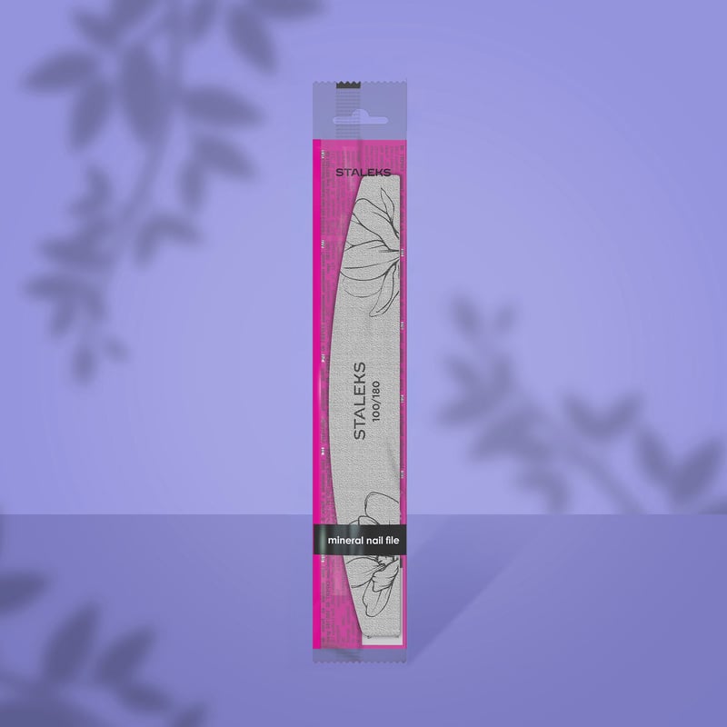 STALEKS EXPERT 40 Crescent mineral nail file, 100/180 grit (1 pc)