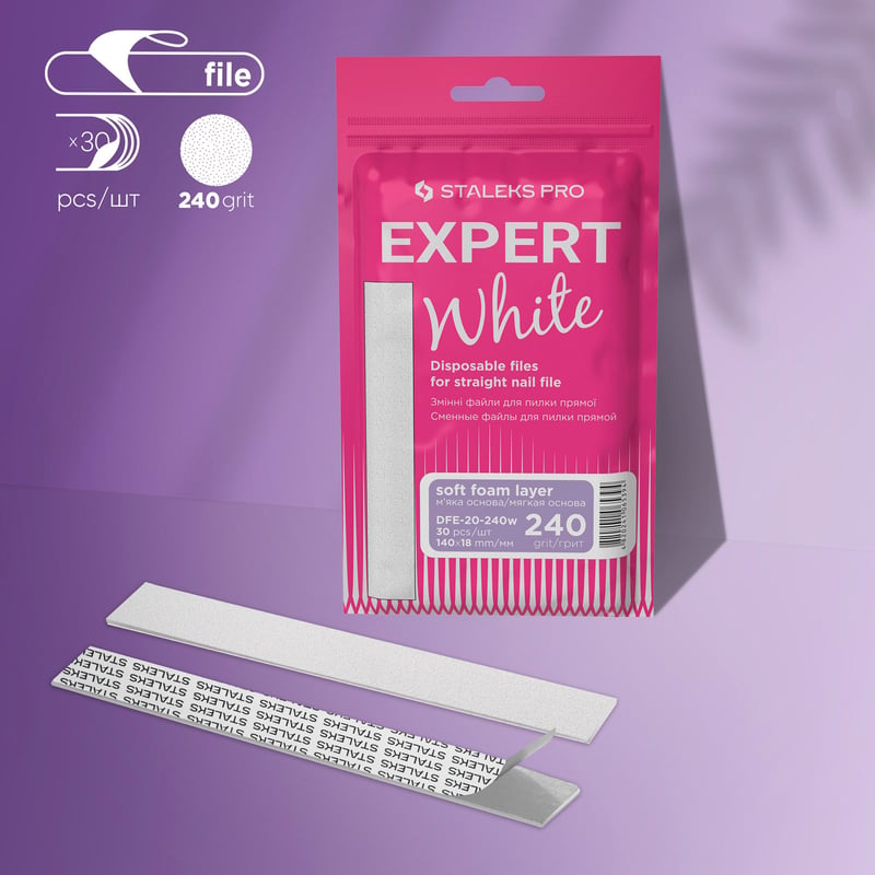STALEKS EXPERT 20 Клейові файли для пилки прямої на м'якій основі, 240 грит (30 шт)