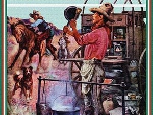 Western Story Magazine: Supper Time by Walter Kaskell Kinton - Art Print