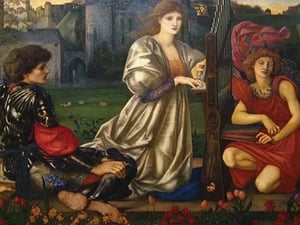 The Love Song by Sir Edward Coley Burne-Jones - Art Print