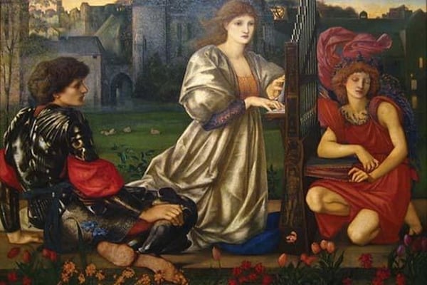 The Love Song by Sir Edward Coley Burne-Jones - Art Print