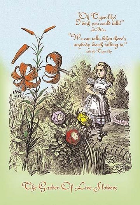 Through the Looking Glass: Garden of Live Flowers by John Tenniel - Art Print