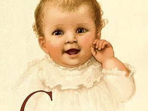 Baby Face C by Ida Waugh - Art Print