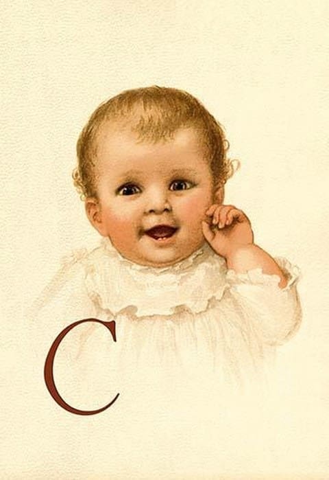 Baby Face C by Ida Waugh - Art Print