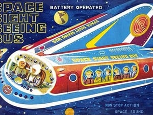 Space Sight Seeing Bus - Art Print