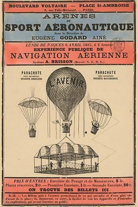 Broadside Announcement of a Balloon Ascension #4 - Art Print