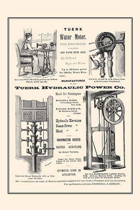 Tuerk Water Motor - Art Print