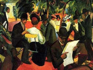 Garden Restaurant by August Macke - Art Print