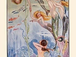 The Six Little Mermaids by H.M. Brock - Art Print