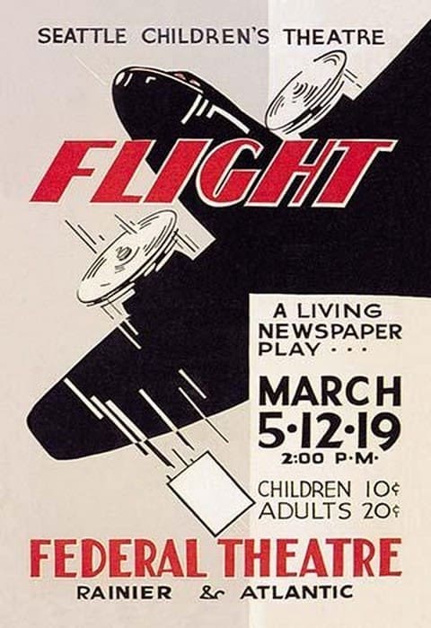 Seattle Children's Theatre Presents Flight by WPA - Art Print