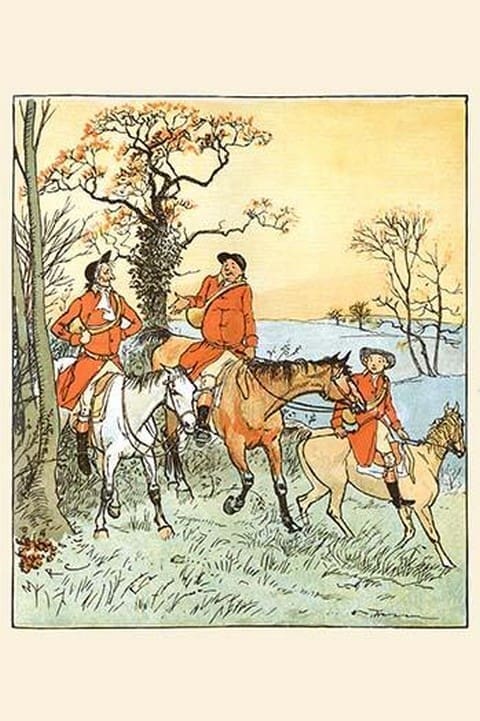 The Huntsmen recounted the day by Randolph Caldecott - Art Print