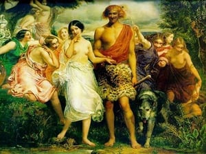 Cymon & Iphigenia by John Everett Millais - Art Print