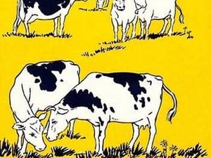 Cows in the Meadow by Margaret Hoopes - Art Print