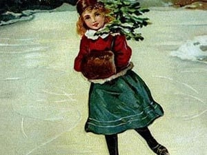 Christmas Ice Skate - Art Print