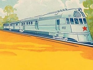 9XXXX Bullet Train Broom Label - Art Print