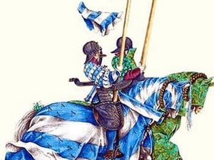 German Knights in Horseback in Procession by H. Burkmair #3 - Art Print