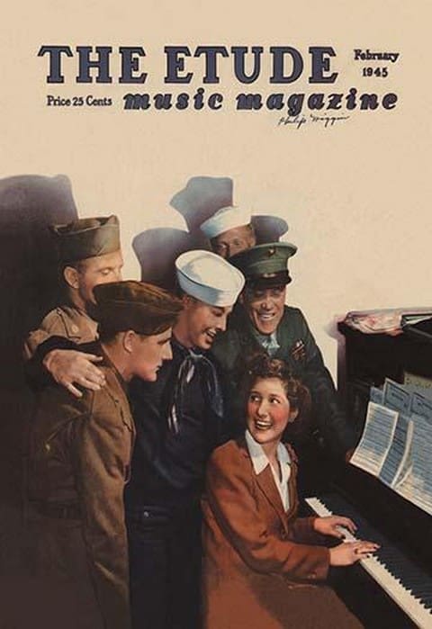 Etude - Soldiers at the USO Sing-a-Long - Art Print