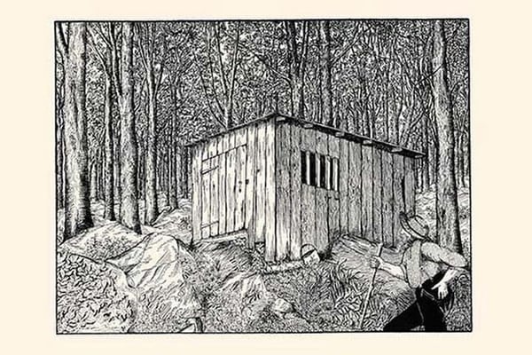 Mr. Sneekum Walked into the Woods and Listened by Luxor Price - Art Print