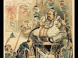 Judge Magazine: Ah Cleveland Worships his Joss by Bernhard Gillam - Art Print