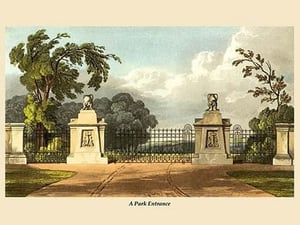 A Park Entrance by J. B. Papworth - Art Print