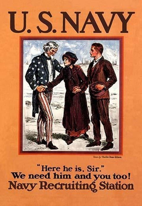 We Need Him and You Too! by Charles Dana Gibson - Art Print