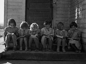 Little Girls Read their Lessons by Dorothea Lange - Art Print