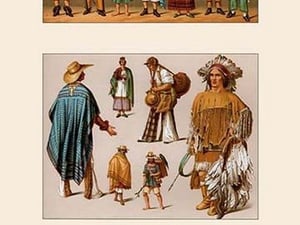 Clothing of Mexico by Auguste Racinet - Art Print