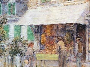 Provincial town by Frederick Childe Hassam - Art Print