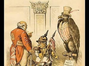 Judge Magazine: A Friendly Admonition by Bernhard Gillam - Art Print
