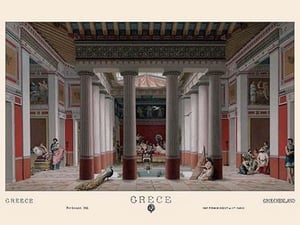 An Athenian Dwelling by Auguste Racinet - Art Print