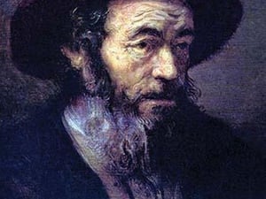Old man with a fur cap by Rembrandt Van Rijn - Art Print