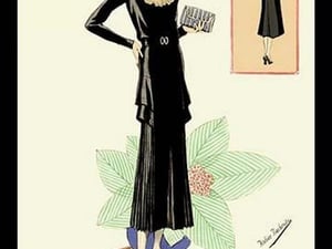 Modeles Originaur: Layered Black Dress by Atelier Bachroitz - Art Print