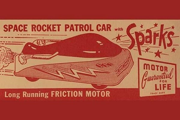 Space Rocket Patrol Car - Art Print