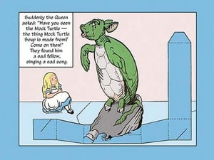 Alice in Wonderland: Alice and the Mock Turtle by John Tenniel - Art Print