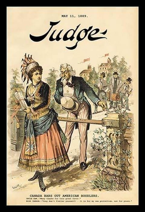 Judge Magazine: Canada Bars Out American Boodlers by Bernhard Gillam - Art Print