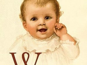 Baby Face W by Dorothy Waugh - Art Print