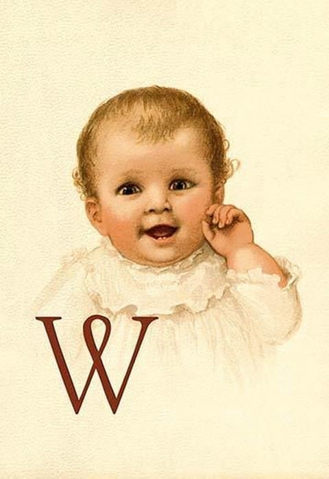 Baby Face W by Dorothy Waugh - Art Print