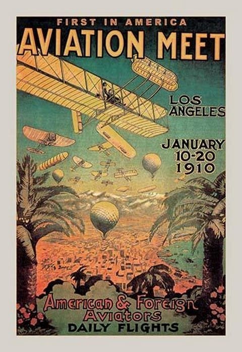 First in America Aviation Meet - Art Print