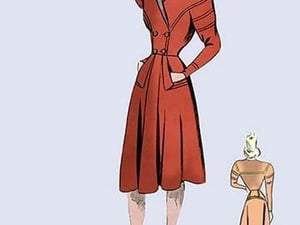 Casual Dress in Autumn Orange - Art Print