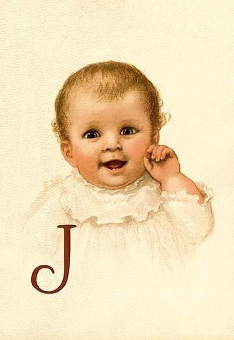 Baby Face J by Ida Waugh - Art Print