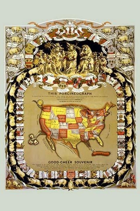 This porcineograph by Forbes Lith. Mfg. Co - Art Print