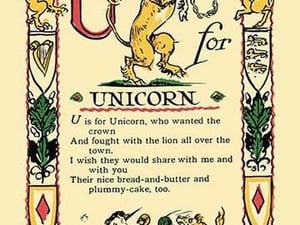 U for Unicorn by Tony Sarge - Art Print